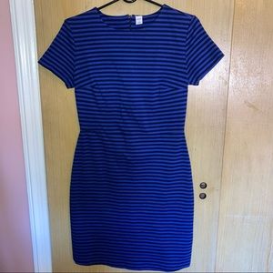 Old Navy Blue and Black Structured Short Sleeve Dress Size Small